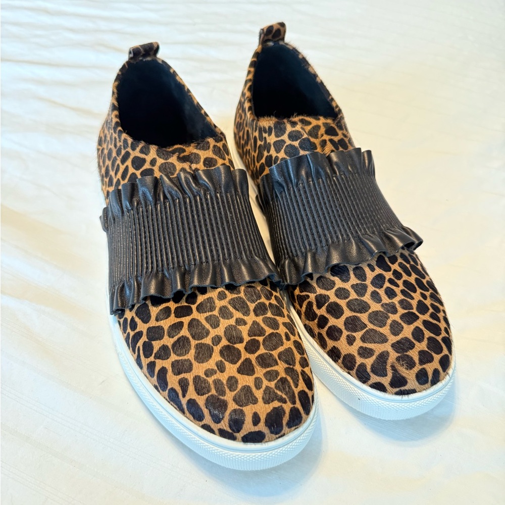 Donald J. Pliner Leopard Print Sneakers with Black Accents